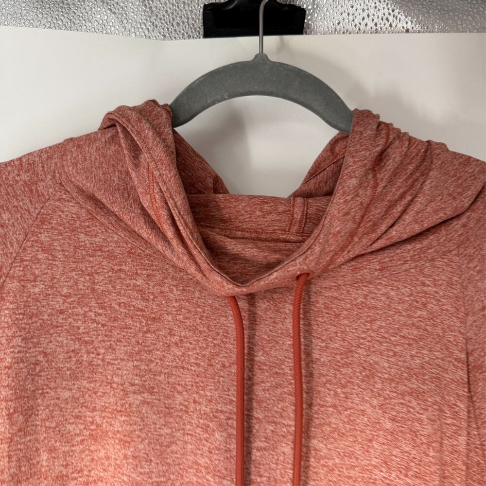 Athleta Uptempo Hoodie Sweatshirt Womens Large Cameo Orange Athleisure 382882 - Picture 6 of 13
